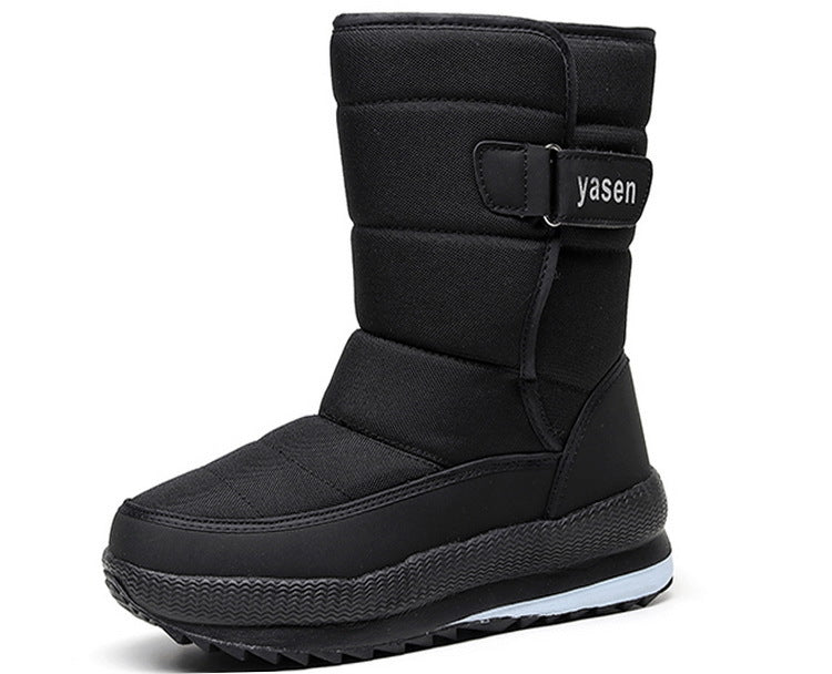 Men’s Waterproof Snow Boots Fleece-Lined Hiking Shoes