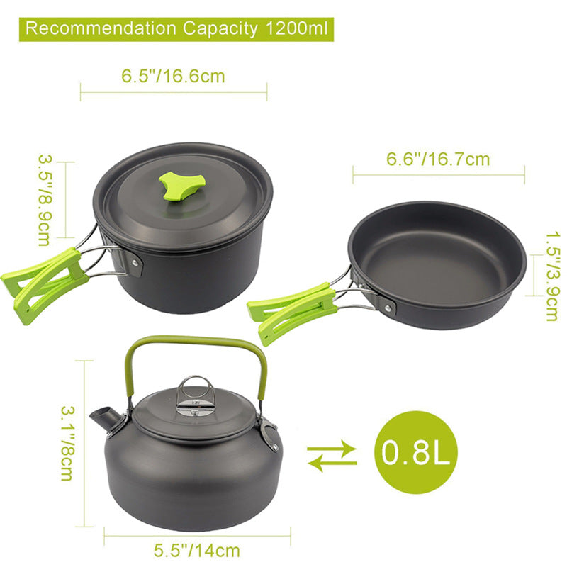 Camping Combination Set Folding Mini Cookware Pot