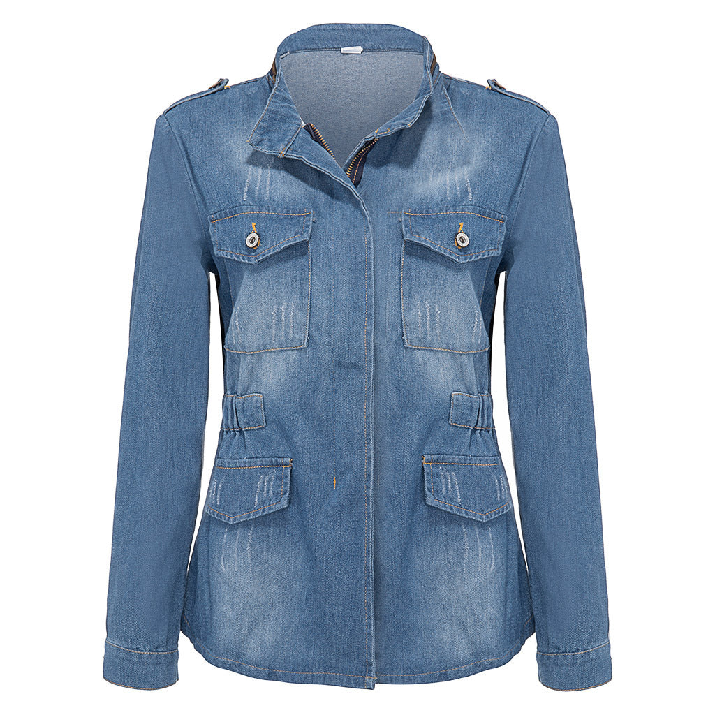 Women Denim Jacket Casual Outdoor Fashion Coat Stylish Wear