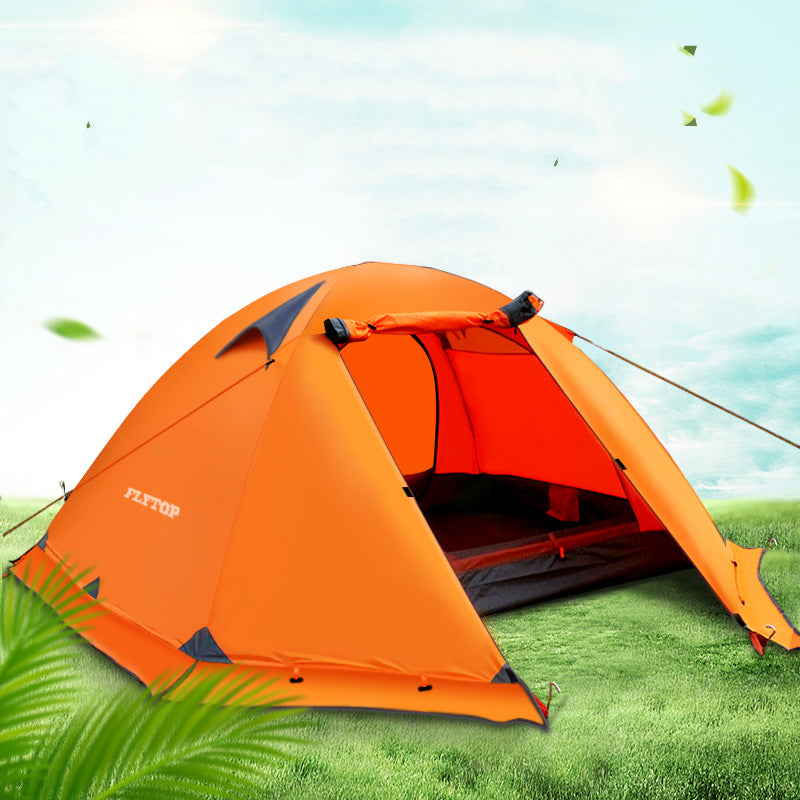 Double-Layer Aluminum Pole Anti-Storm Camping Tent
