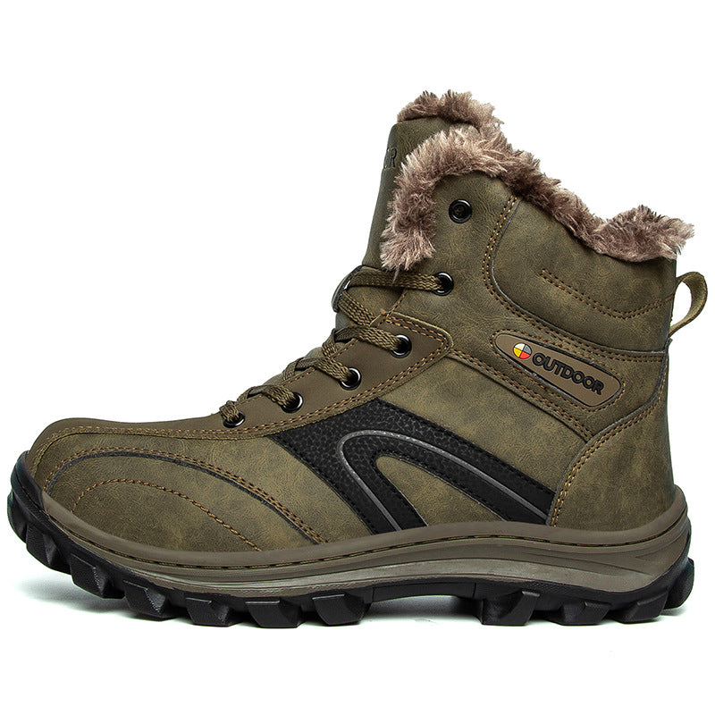 Cotton Winter Plus Velvet-Lined Warm Hiking Boots