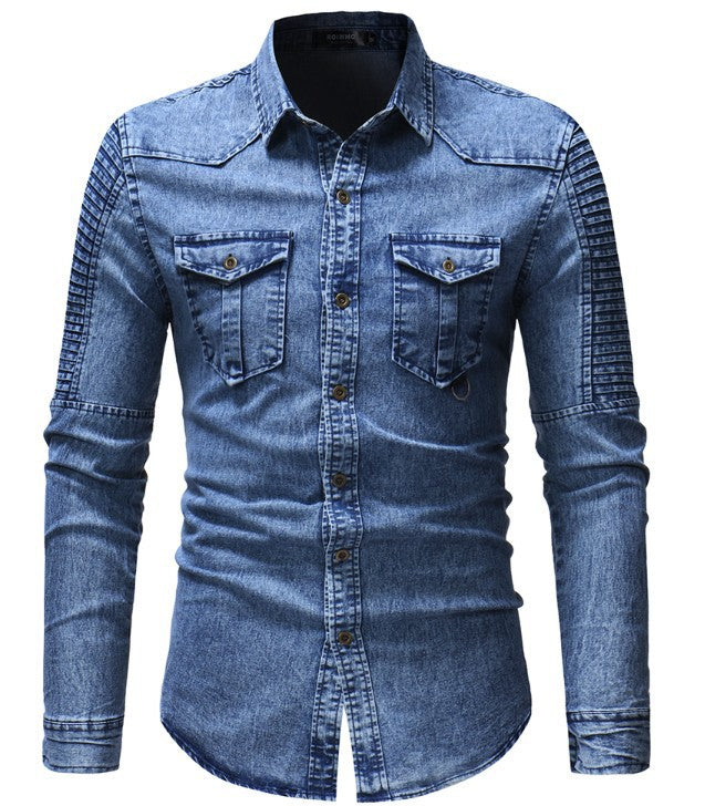 Long Sleeve Camouflage Denim Jacket Casual Wear