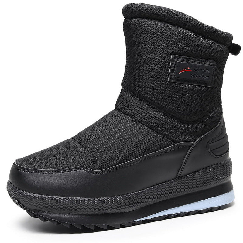 Men’s Waterproof Snow Boots Fleece-Lined Hiking Shoes