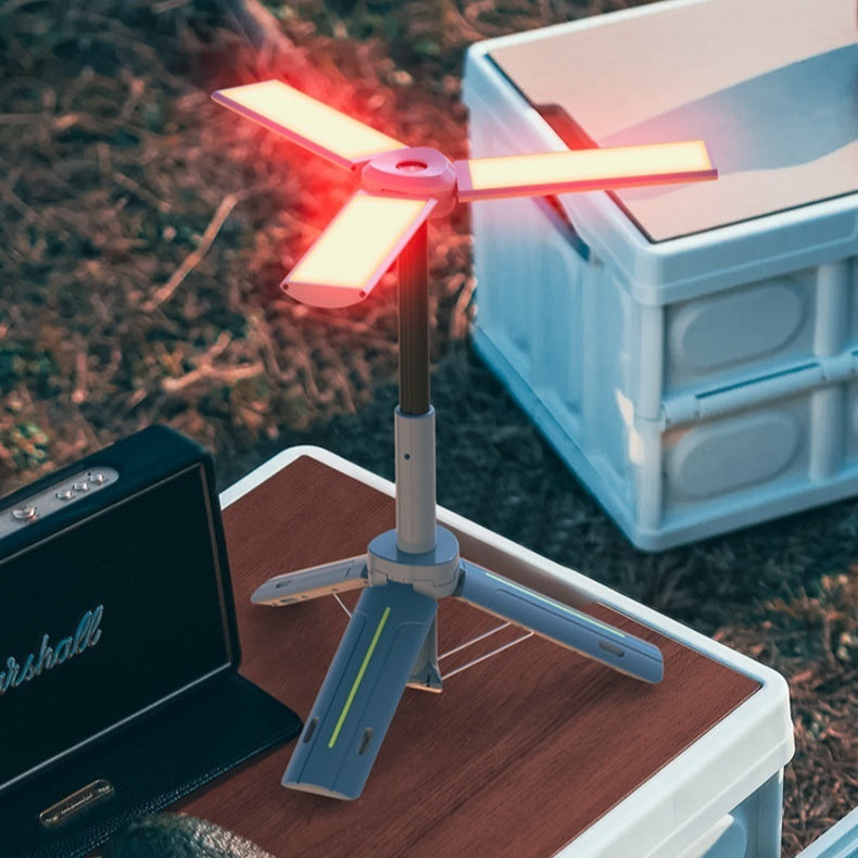 Multifunctional Rechargeable Three-Leaf Camping Lantern