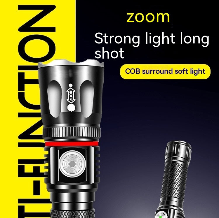 Telescopic T6 High-Power Outdoor Camping Flashlight