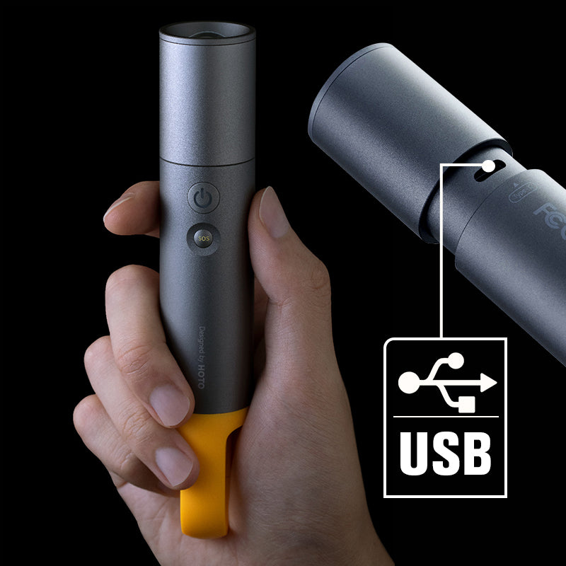 Lumen Bright Flashlight Stepless Zoom Long-Lasting Outdoor Use