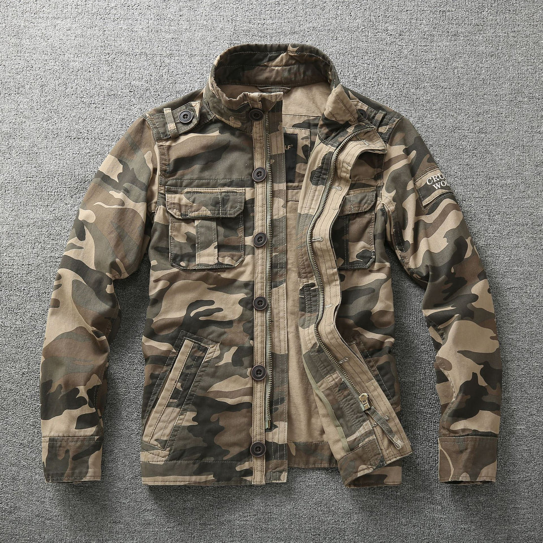 Men’s Autumn Camouflage Work Jacket Durable Outerwear