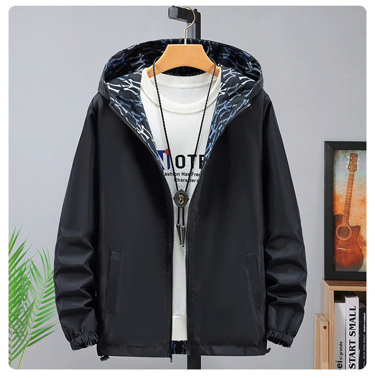 Men’s Reversible Camouflage Print Jacket Stylish Outerwear
