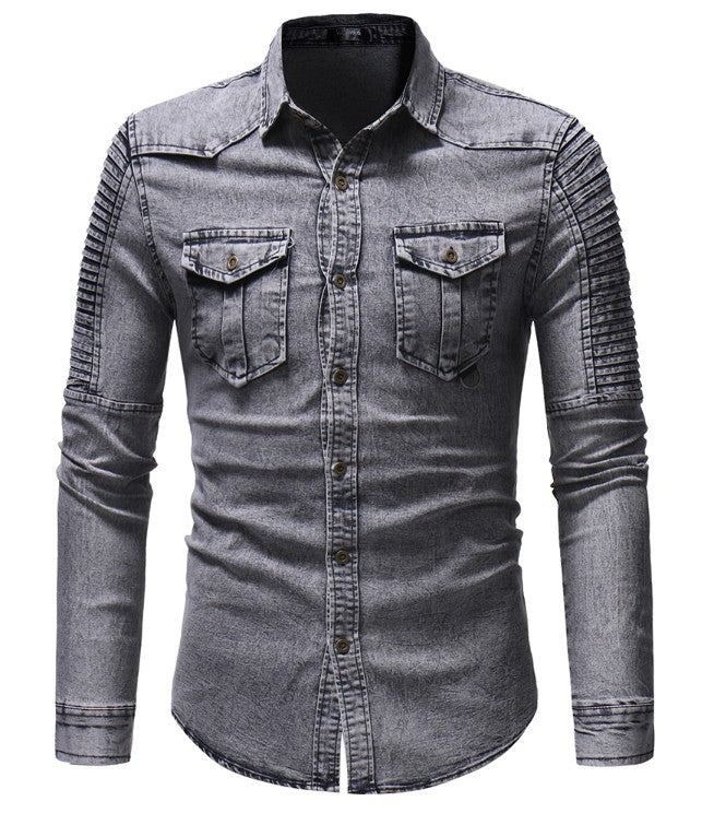 Long Sleeve Camouflage Denim Jacket Casual Wear