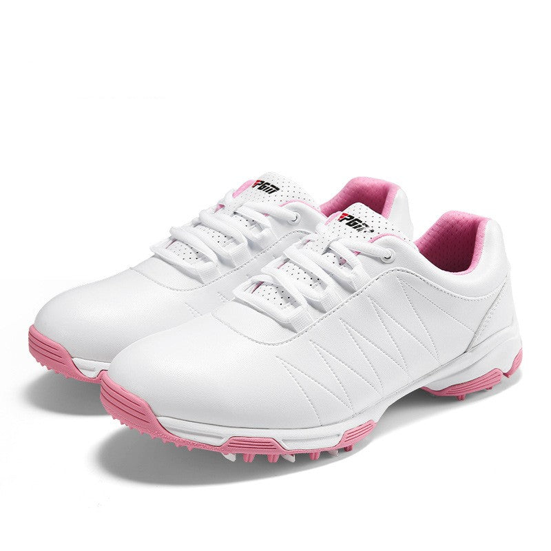 Women’s Waterproof Golf Shoes With Spin Button Laces