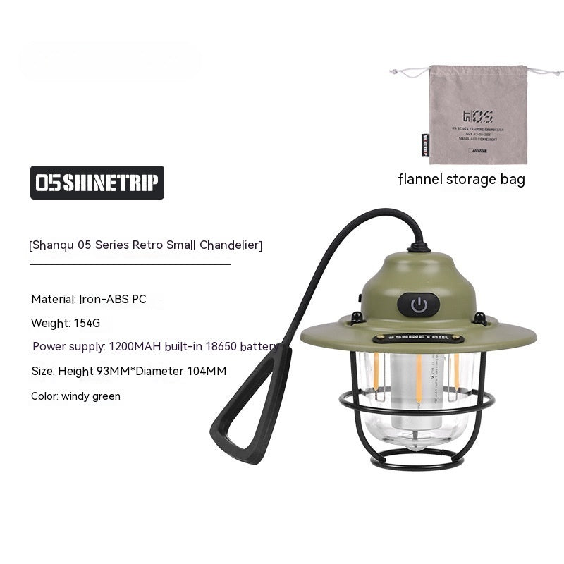 Shanqu Pine Cone Camping Lantern Chandelier