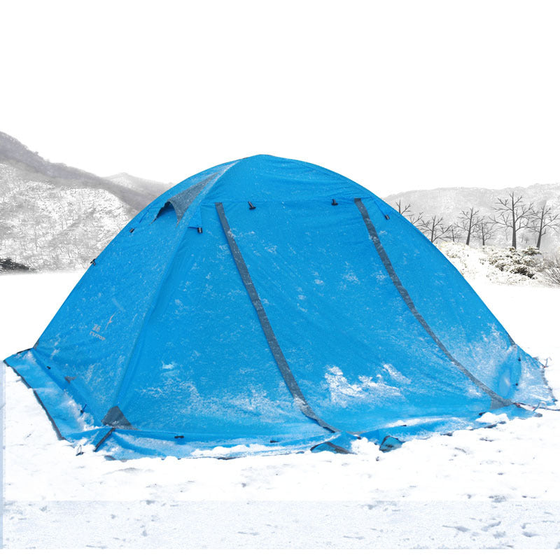 Double-Layer Aluminum Pole Anti-Storm Camping Tent