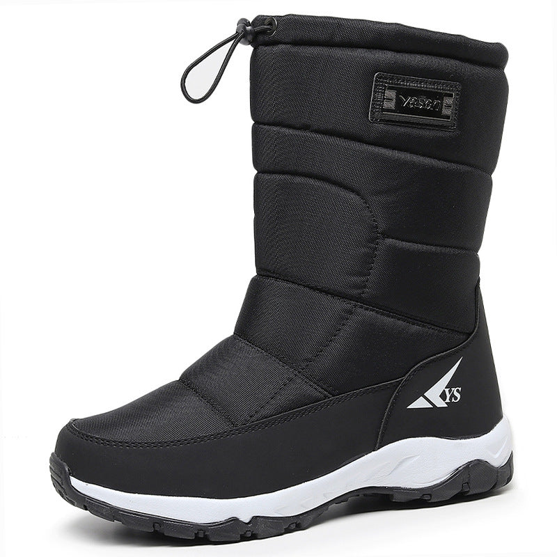 Men’s Waterproof Snow Boots Fleece-Lined Hiking Shoes