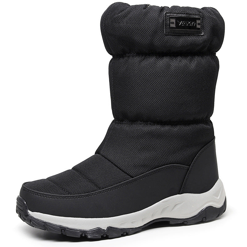 Men’s Waterproof Snow Boots Fleece-Lined Hiking Shoes