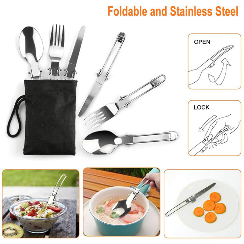 Camping Combination Set Folding Mini Cookware Pot