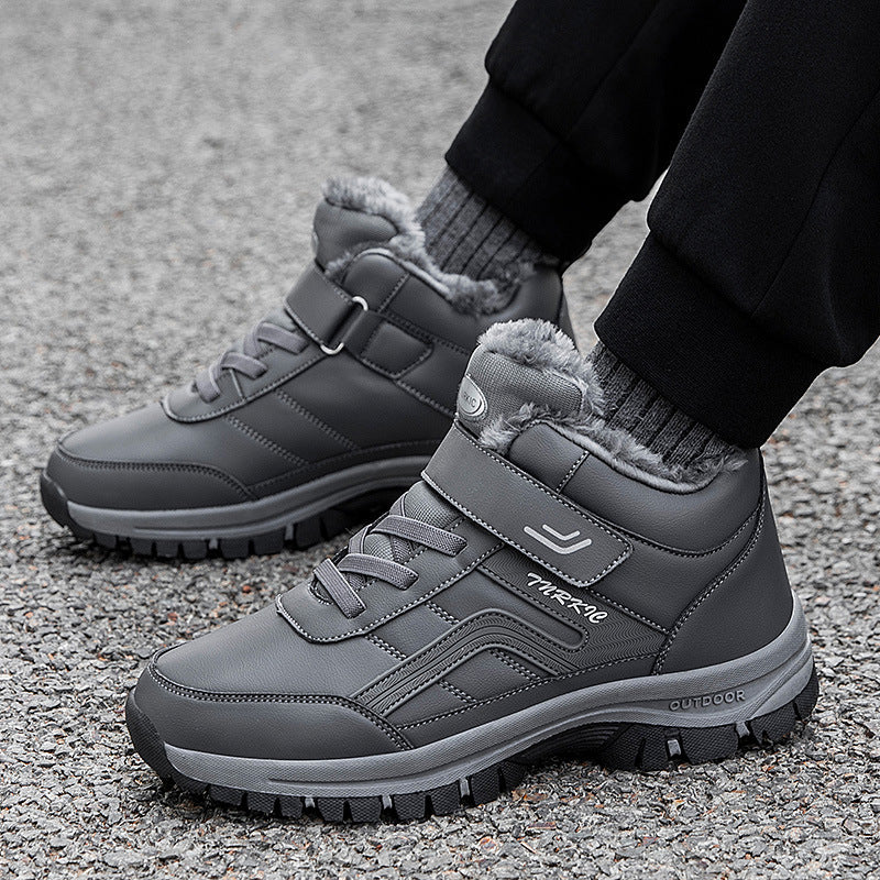 Winter Plush Velcro Snow Boots Warm Climbing Hiking Shoes