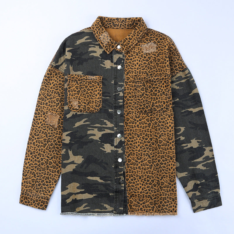 Women Camouflage Single Breasted Winter Jacket Coat