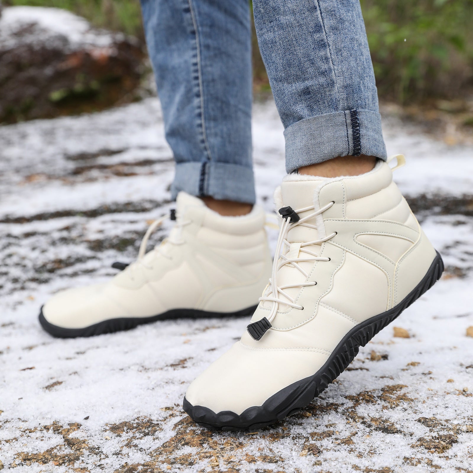 Five Finger Non Slip Waterproof Snow Boots Warm Outdoor Hiking Shoes
