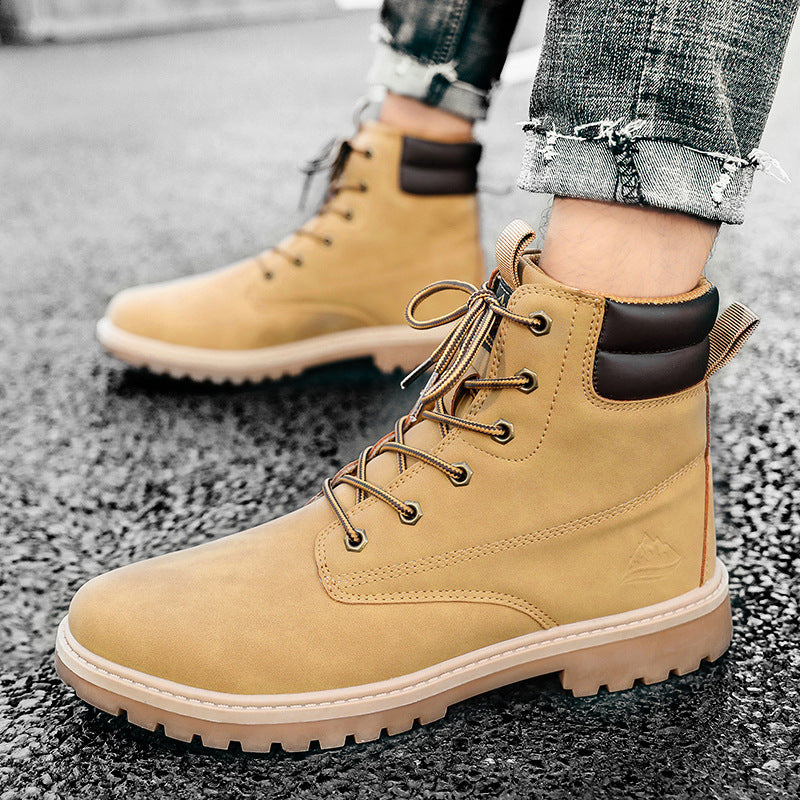British Style High Top Boots Outdoor Hiking Men’s Shoes