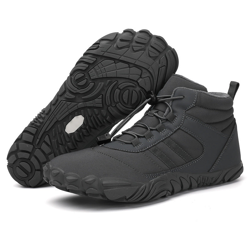 High-Top Snow Boots Non-Slip Velvet-Lined Hiking and Skiing Shoes