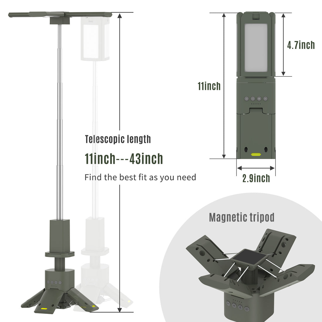 Folding Outdoor Camping Lantern With Long-Lasting Battery