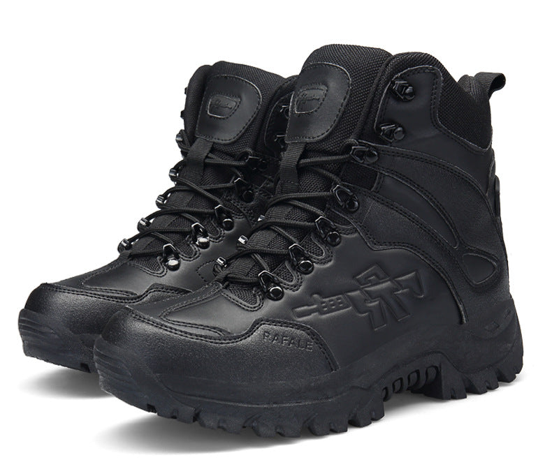 Men’s Sand Color High-Top Hiking Boots