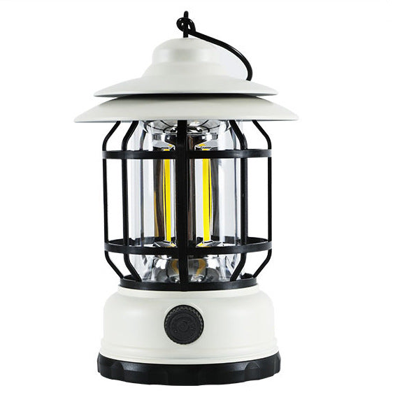 Retro Multi-Functional Outdoor Camping Lantern With Warm Light