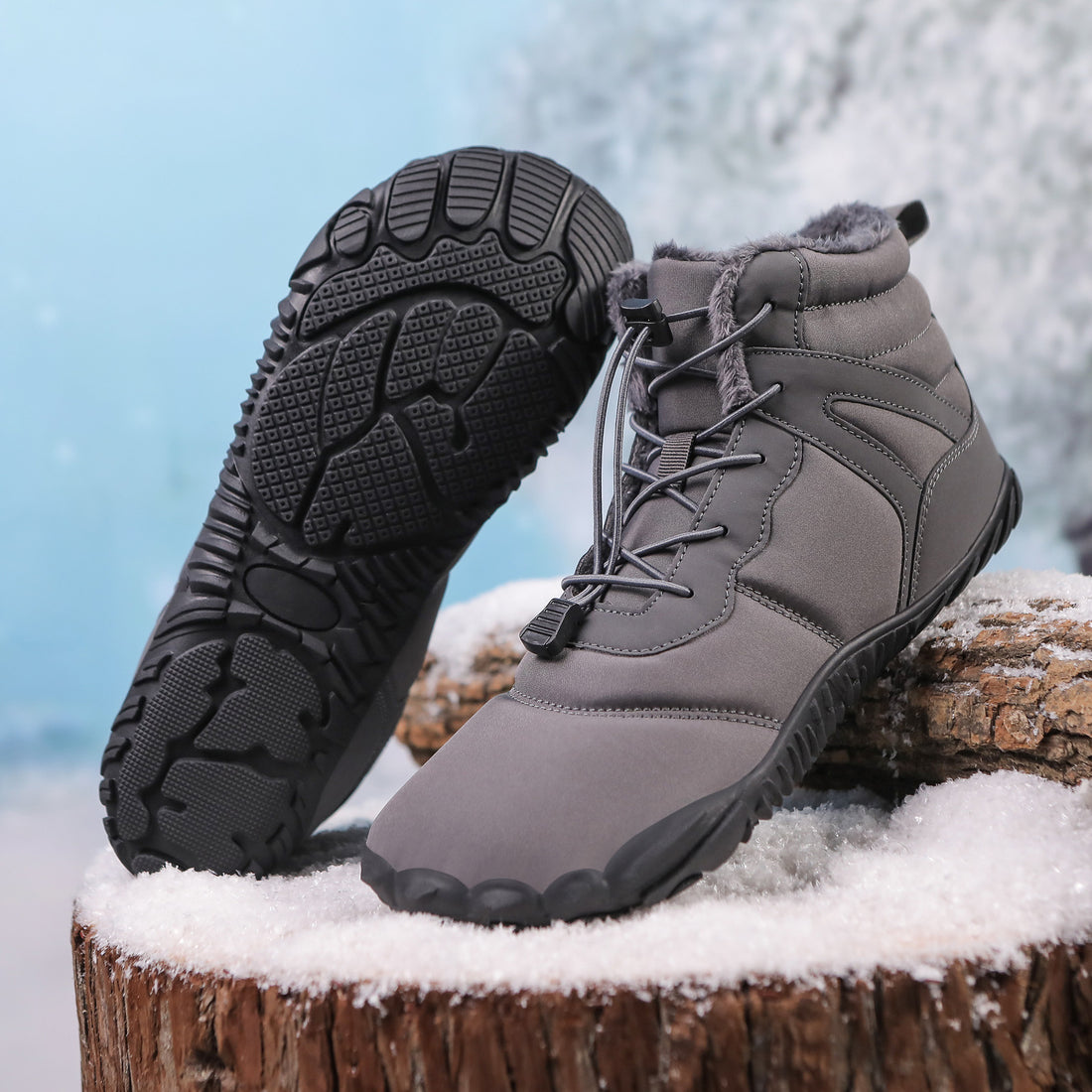 Five Finger Non Slip Waterproof Snow Boots Warm Outdoor Hiking Shoes