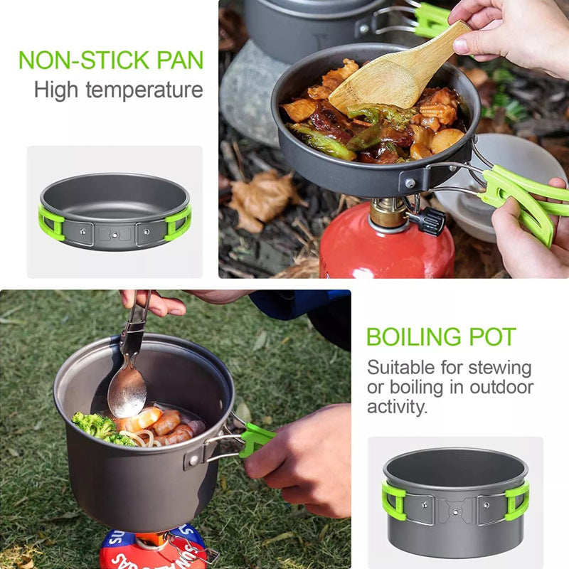 Camping Combination Set Folding Mini Cookware Pot