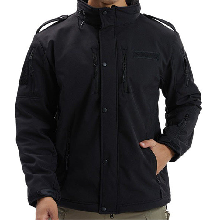 Men’s Camouflage Fleece Soft Shell Waterproof Jacket