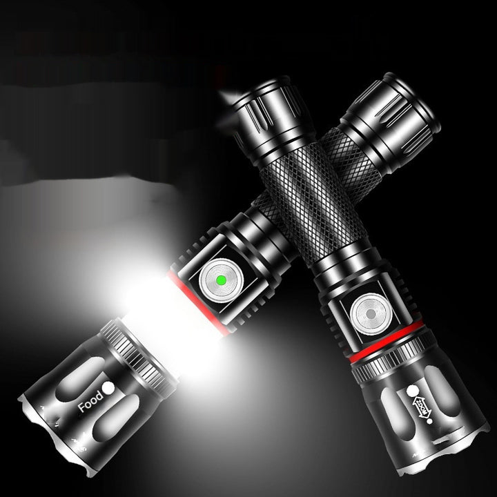 Telescopic T6 High-Power Outdoor Camping Flashlight