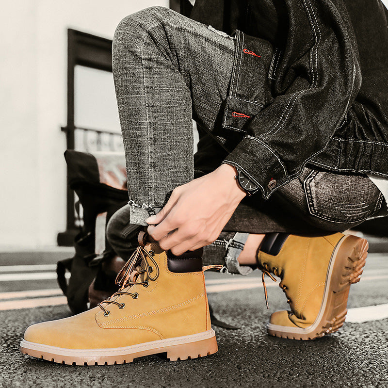 British Style High Top Boots Outdoor Hiking Men’s Shoes