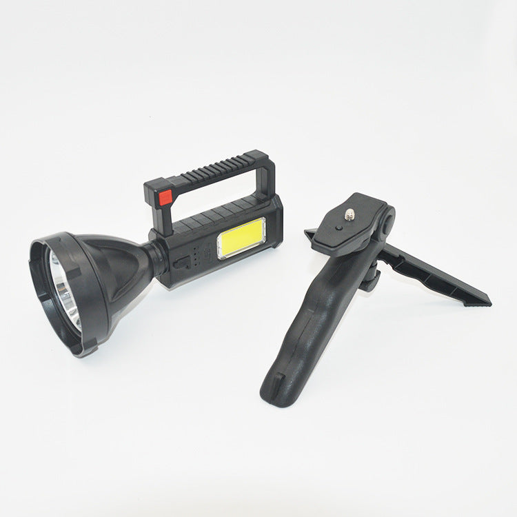 Outdoor Camping Flashlight with Bracket and COB Searchlight